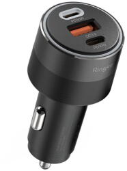 Ringke 2x USB-C + 1x USB-A QC3.0 PD 84W Negru (KF2318704)