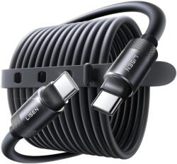 Lisen Cablu Silicon, USB-C, 100W, 3m - Lisen (YL0125040001) - Black (KF2357837) - vexio