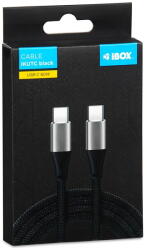 iBOX IKUTC USB-C cable 60W 2m Black (IKUTC2B) - vexio