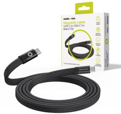 Mobile Origin Magnetic Flat Patented Original Cable USB-C to USB-C 1m, black (MCF-USBC-1M-BLK) - vexio