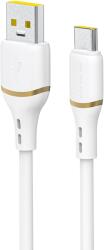 Dudao L25T USB-A - USB-C Silicone Cable 5A 1m - White (L25T-white) - vexio