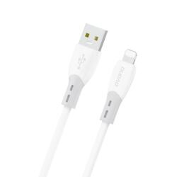 Dudao L25SL 30W USB-A - Lightning Cable with Soft Silicone Braid 1m - White (L25SL) - vexio