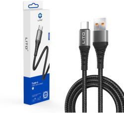 Lito Cablu USB la Type-C, 2.4A, 2m - Lito (LD08T) - Black (KF2347666) - vexio