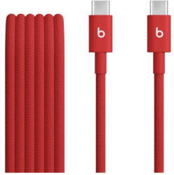 Apple Cablu Beats USB-C la USB-C de 1, 5 m, Woven, Rosu (MDGF4ZM/A) - vexio