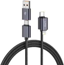 Lito Cablu de Date 5A, Fast Charge - Lito Magnetic 4in1 (LD21) - Black (KF2355214) - vexio