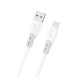 Dudao L25ST 5 A USB-A - USB-C Cable with Soft Silicone Braid 1 m - White (L25ST) - vexio