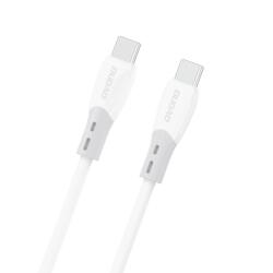 Dudao L25SC 60W USB-C - USB-C Cable with Soft Silicone Braid 1m - White (L25SC-1m) - vexio