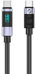 ORICO Cablu USB Orico LDC2C 100W USB Type-C - USB Type-C 1.5m negru cu display (LDC2C-15-BK) - vexio