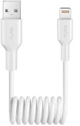 PURO 12W USB-A - Lightning Spiral Cable 1m - White (PUCAPLT12WSPWHI) - vexio