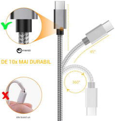 Lemontti Set Cabluri USB Type-C 0.5m + 1m (impletitura Nylon)-T. Verde 0.1 lei/buc (LSETCTYPC2) - vexio