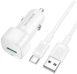 BOROFONE USB-A + Cablu USB la Type-C inclus 18W Alb (KF2357679) - vexio