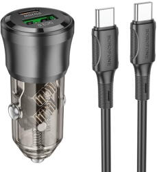 BOROFONE USB-C + USB-A QC3.0 / PD Cablu Type-C Inclus 38W Negru (KF2357677) - vexio