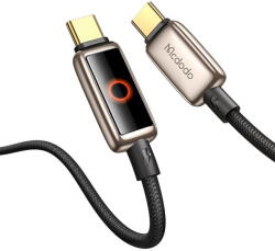Mcdodo Cablu, USB-C la USB-C, Display Digital, Oprire Automata, 100W, 1.2m - Mcdodo (CA-6681) - Desert Gold (KF2359074) - vexio