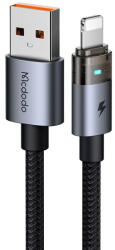 Mcdodo Cablu, USB-A la Lightning, Transparent, 3A, 1.2m - Mcdodo (CA-6910) - Black (KF2359051) - vexio