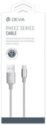 DEVIA Cablu Pheez Series MicroUSB Grey 2m-T. Verde 0.1 lei/buc (DVPSM2GR) - vexio