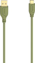 Hama Flexi-Slim" USB-C Cable, USB 2.0, 480 Mbit/s, Turtle Green, 0.75 m (00200637)