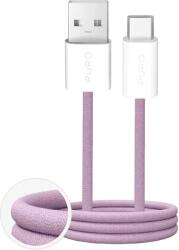 PURO Kabel Puro Fabrik 2.0 10W USB-A - USB-C w oplocie 1, 5 m - różowy (PUCAC10WFABK415MTPNK) - vexio