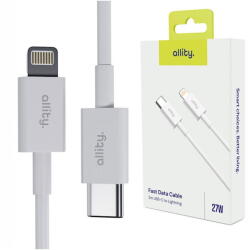 Allity Cablu de date si incarcare Allity AUC-03 USB-C to Lightning 27W 1m Negru (5906667550115)