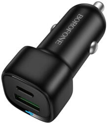 BOROFONE USB-A + USB-C PD 38W Negru (KF2357675) - vexio