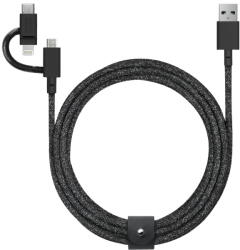 Native Union Belt Cable Universal (USB-A - USB-C, Micro USB, Lightning) 2m, cosmos (BELT-ULC-CS-BLK-NP) - vexio
