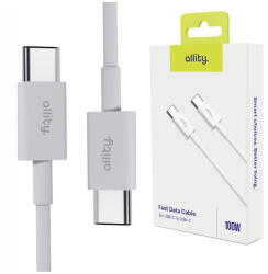 Allity Cablu de date si incarcare Allity AUC-03 USB-C to USB-C 2m 100W Alb (5906667550184)