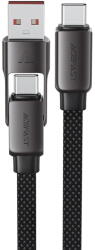 ACEFAST Cablu de Incarcare Type-C la USB, Type-C, 60W, 3A, Fast Charge, 1.2m - (C13-04) - Black (KF2349268) - vexio