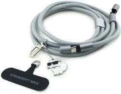Karl Lagerfeld Cablu USB-C - Karl Lagerfeld Choupette Charm (KLCCUCNMSCKIG) - Grey (KF2358953) - vexio