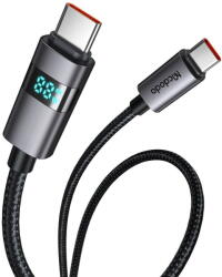 Mcdodo Cablu, Type-C la Type-C, Afisaj LED, 100W, Fast Charging, 1.2m - Mcdodo (CA-5610) - Black (KF2359145) - vexio