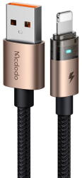 Mcdodo Cablu, USB-A la Lightning, Transparent, 3A, 1.2m - Mcdodo (CA-6911) - Desert Gold (KF2359049) - vexio