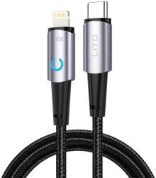 Lito Cablu de Date cu Mufe Type-C, Lightning 30W, 1.2m - (LD10) - Black (KF2338086) - vexio