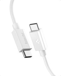 Spigen Cablu pentru Alimentare Type-C, 60W, 480Mbps, 1m - Spigen Essential (EB6010CC) - White (KF2354762) - vexio