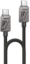 Yesido Cablu de Date, USB-C la USB-C, PD60W, 480Mbps, 1.2m - Yesido (CA196) - Black (KF2355122) - vexio