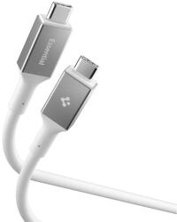 Spigen Cablu pentru Alimentare Type-C la Type-C, 100W, 5Gbps, 2m - Spigen Essential (EB10020CC) - White (EB10020CC) - vexio