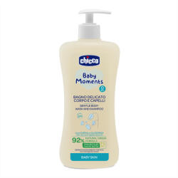 Chicco Fürdető & sampon 500 ml - újszülöttbőrre Baby Moments