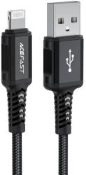 ACEFAST C4-02 Lightning 1, 8m, 2, 4A Negru (6974316281313)