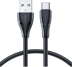 JOYROOM USB - USB C 3A cable Surpass Series for fast charging and data transfer 1.2 m black (S-UC027A11) (6956116701895)