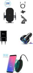 E-smartgadget Set4 buc, Incarcator suport telefon, , smart sensor, full automatic, Wireless Fast Charge, 10W