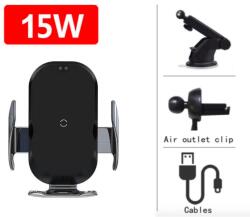 E-smartgadget Suport auto cu incarcare wireless si smart sensor LUXURY, 15W, Negru, prindere ventilatie+ventuza - quandes - 125,00 RON