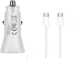 quandes Set Incarcator Auto Fast Charge 20W si Cablu de Date Fast Charge1M Type-C-to C, 60W, Compatibil cu Apple iPhone 15 / 15 Pro / 15 Pro Max, QUANDES®