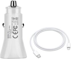 quandes Set Incarcator Auto USB-C 20W compatibil iPhone 13/13pro/13proMax/12 pro max - quandes - 89,00 RON
