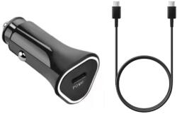 quandes Set Incarcator Auto PD USB-C 25W, pentru samsung s20, s21, s22 Ultra, Cablu incarcare USB-CC 3A. 1 m