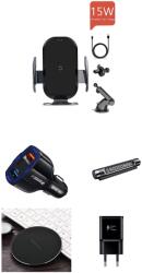 E-smartgadget Set 5 buc : Incarcator car Automatic SMART sensor, fast wireless chargers universal, 15W, New model
