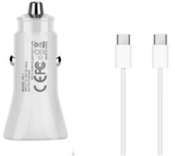 quandes Set Incarcator Auto Fast Charge 20W si Cablu de Date Fast Charge 2M Type-C-to C, 67w, Compatibil cu Apple iPhone 16 / 16Pro / 16 Pro Max/ 15 pro max