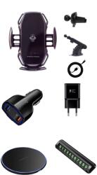 E-smartgadget Set 5 buc, Incarcator car Automatic sensor, super fast wireless chargers 15W, e-smartgadget®, samsung S10, 10+, s9+, Note10, 10+, 9, 8