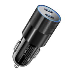 QUANDE Incarcator auto 40w, 5V 3A Quande, pentru iPhone 14, 13, 12 Pro Max, 11, galaxy S22, S21, S20, negru