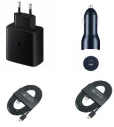 quandes Kit Incarcator USB-C 45W Fast Charger, 2 Cablu date USB-C-C 5A, 1, 8M, incarcator auto USB-C-C 45W, Compatibil cu S24, S3, S22 QUANDES®