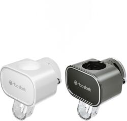 quandes 2 bucati Dozator automat de pasta de dinti montat pe perete cu suport pentru ventuza fara gaurire prin presare, calitate inalta, Alb. Negru