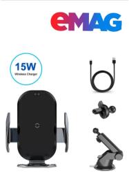 E-smartgadget Suport Incarcator Telefon Auto Smart e-smartgadget X5 Wireless InfraRosu, Fast Charge Universal, silver