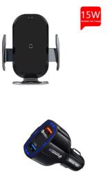 E-smartgadget Incarcator suport auto wireless inteligent fast charging, 15W, e-smartgadget, pentru galaxy s10, s10+, incarcator auto fast charger 12W, New model
