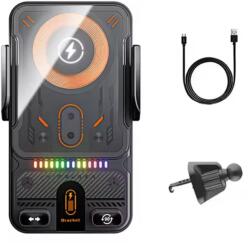 quandes Incarcator Suport pentru masina wireless magnetic 15w incarcare rapid, rotatie telescopica, pentru iPhone 16 15 14 13 12 Pro Max